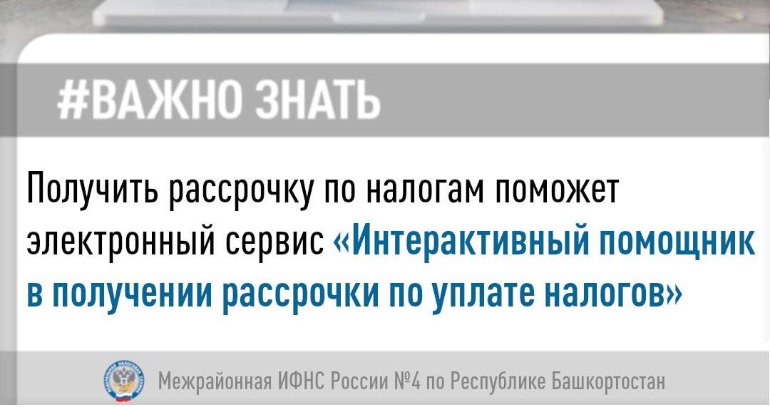 Получите рассрочку по налогам при помощи электронного сервиса ФНС России